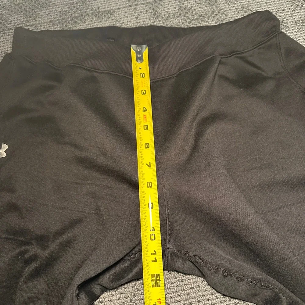Under Armour Mens Black Fleece Lined Track Pants Straight Leg LG 207562 FW09